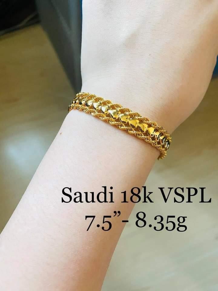 2267) 18k Saudi Gold Bracelet, Women's Fashion, Jewelry & Organizers,  Bracelets on Carousell