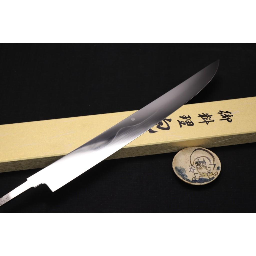 富士山 満月 池田美和 水本焼(白一鋼) 先丸蛸引300mm 花梨