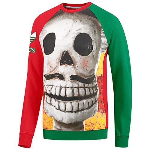 Adidas Day of The Dead Crew (DayDead) Sweatshirt, Men's Fashion, Tops u0026  Sets, Tshirts u0026 Polo Shirts on Carousell