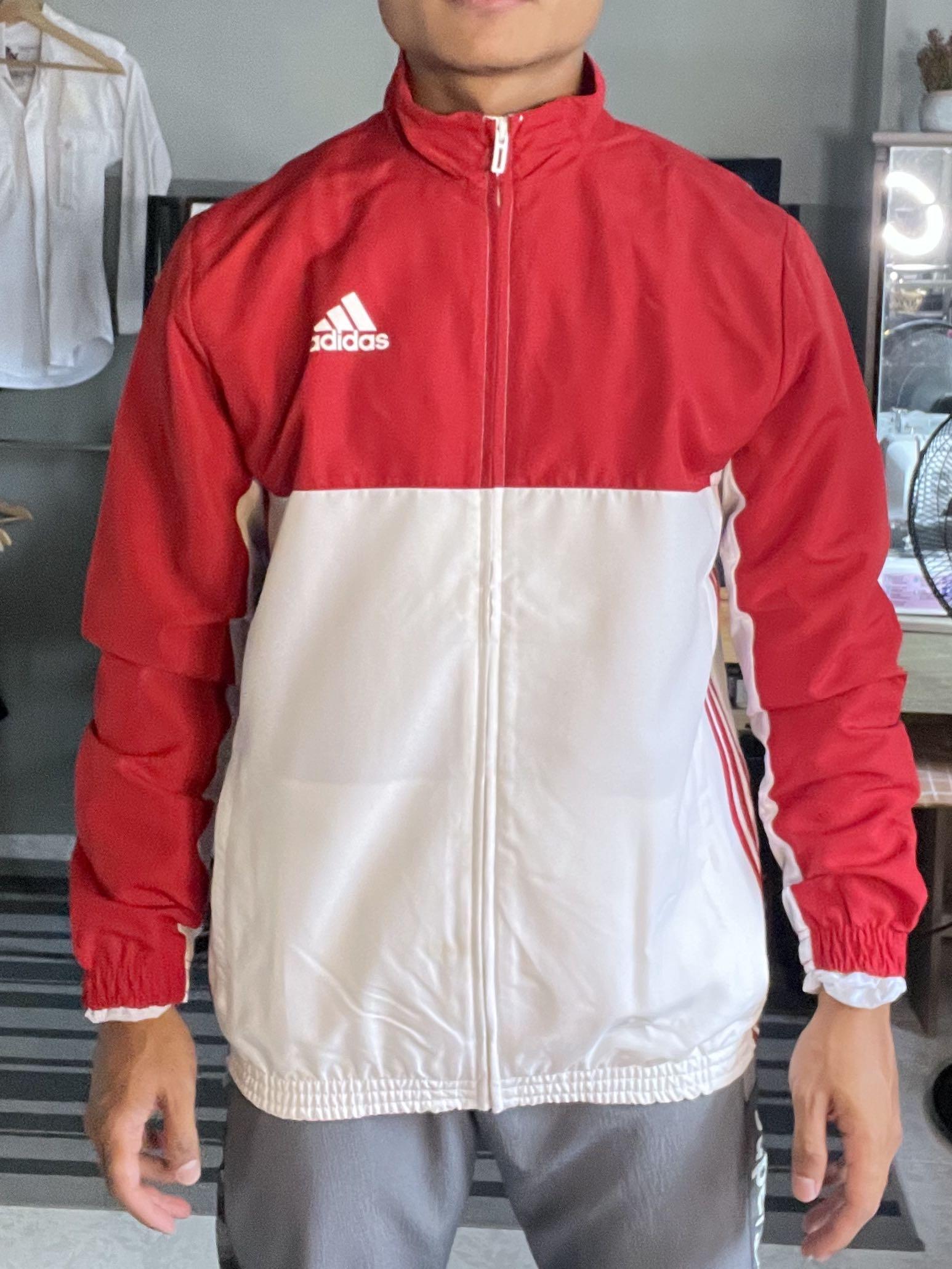 red and white adidas jacket