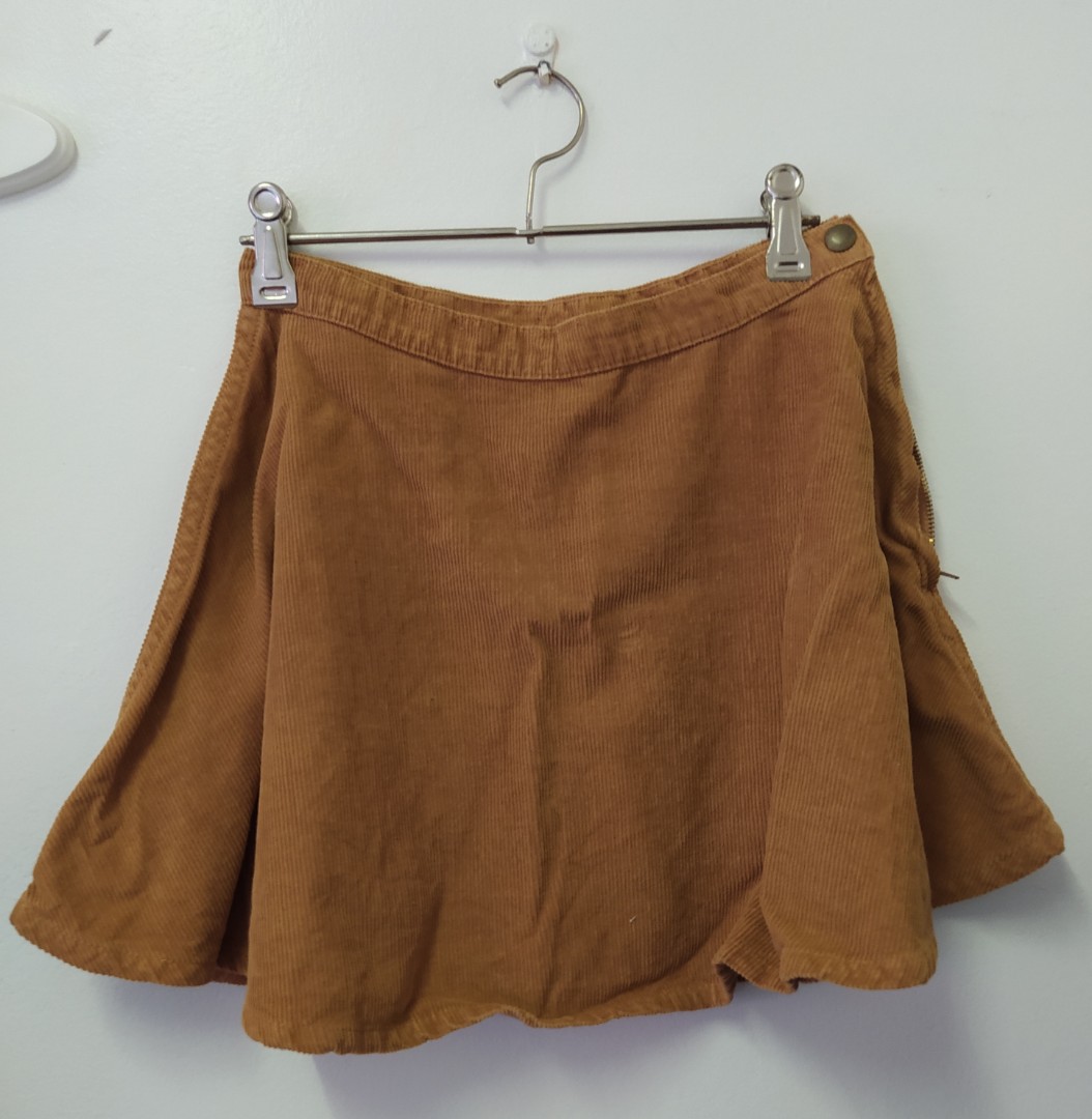 Corduroy mustard circle skirt Clearance
