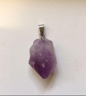 Amethyst geode crystal pendant