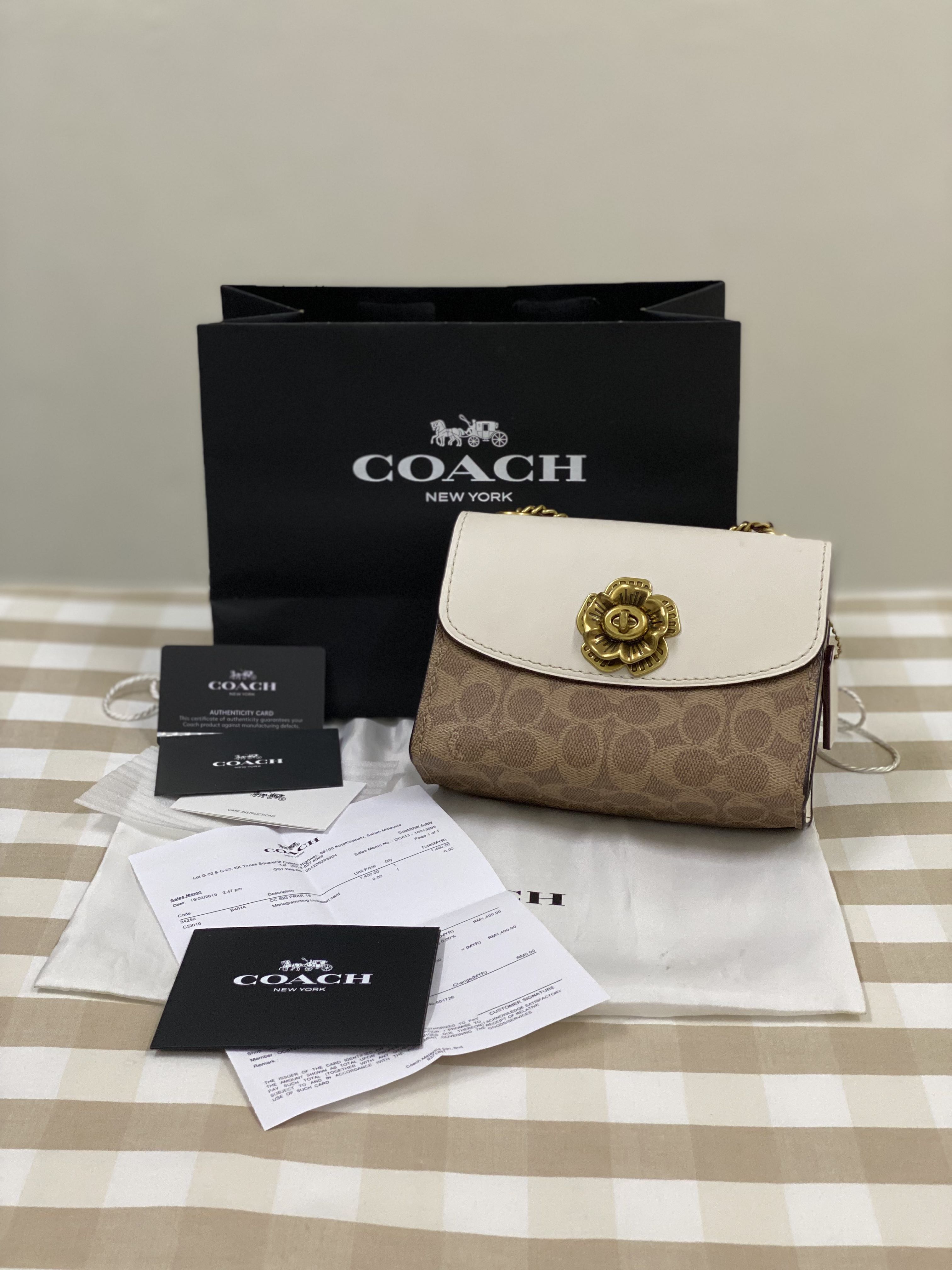 Coach parker top white