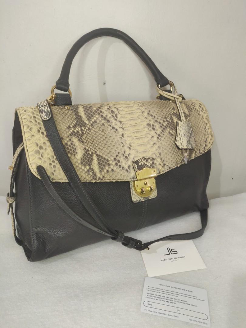 Authentic Jean Louis Scherrer Snakeskin Two Way Bag, Luxury, Bags & Wallets  on Carousell