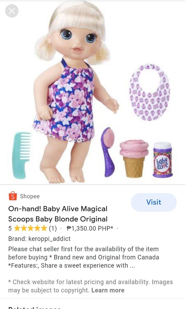 Baby alive magical scoop clearance