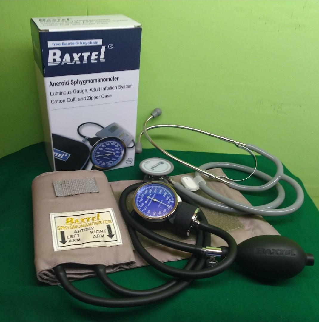 Baxtel Aneroid BP with stethoscope Original (Category: Health Monitors & Weighing Scales) located in Marikina City. Submitted by entropymarketing (Listing ID 1095475811, Image 1). Description: Entropy Marketing sells medical supplies Your Affordable High Quality Medical Supplies Provider Baxtel BP Aneroid Sphygmomanometer with stethoscope Brandnew Authentic Note: Actual Picture Posted Superior Quality Sphygmomanometer Pressure Gauge Calibrated to