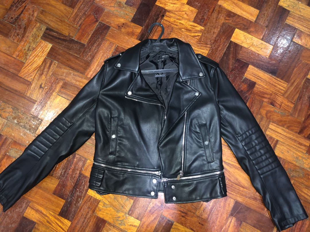 zara biker leather jacket