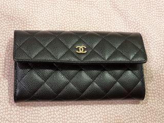 BN chanel caviar long wallet