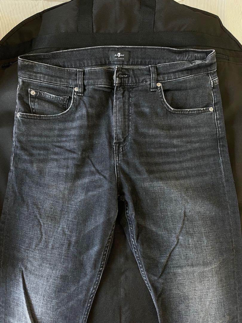 Brand new 7 For All Mankind Adrien mens size 32 black designer jeans