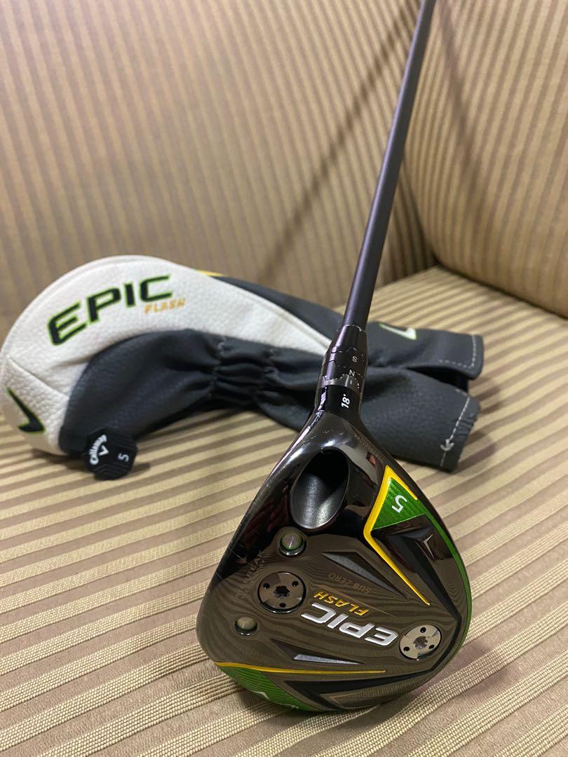 Callaway Epic Flash Sub Zero 5 Fairway Wood 18 Deg Std With Adjustable Loft Feature Comes With Stock Tour Ad Sz Graphite Design Premium Stiff Flex Japan Specs Shaft Sports Equipment