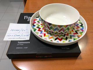 Colourful bowl plate set
