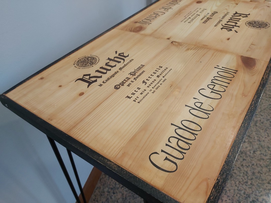 Wine crate table deals