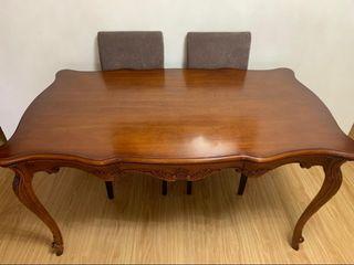 Dining table/ solid wood with intricate carving