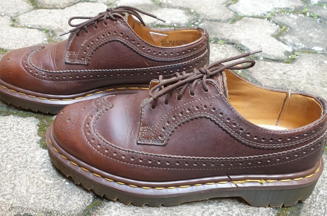 Dr. Martens 3989 brogues wingtip aztec crazy horse army sole