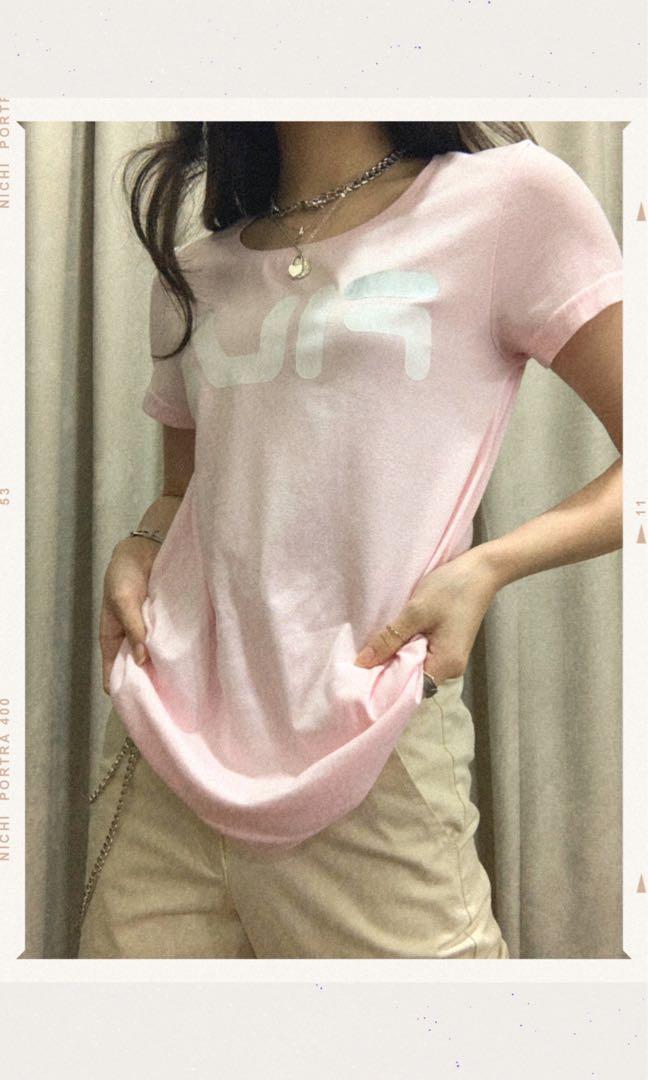 Light pink fila shirt outlet