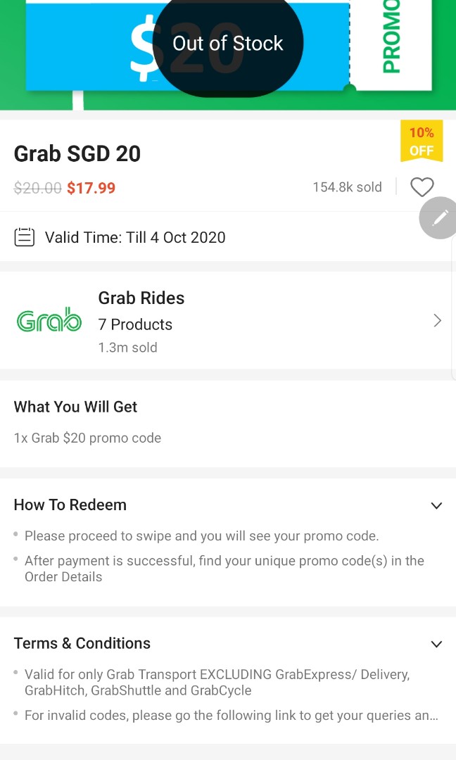 Grab (rides) $20 voucher, Tickets & Vouchers, Local Attractions ...