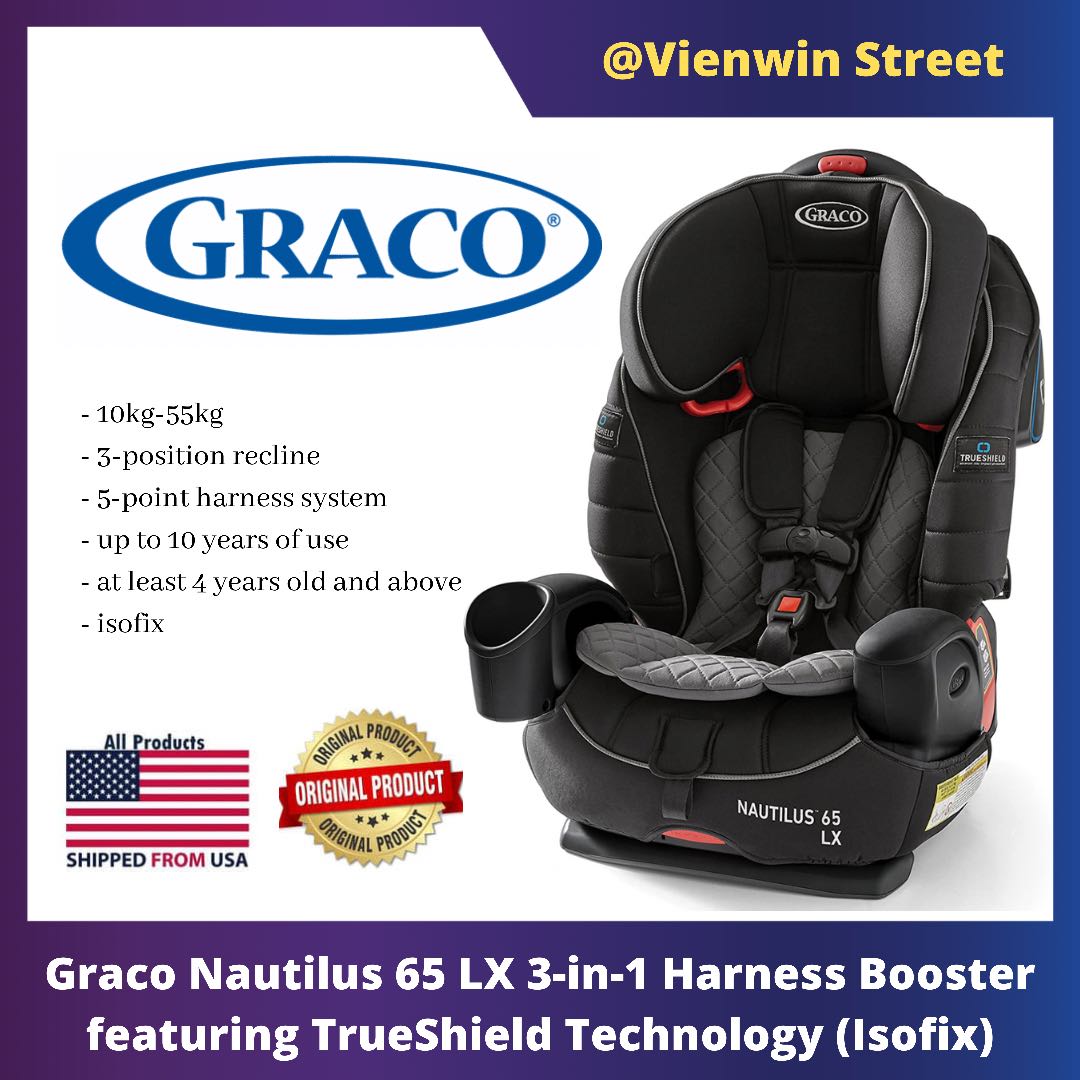 Graco Nautilus 65 LX 3in1 Harness Booster featuring TrueShield