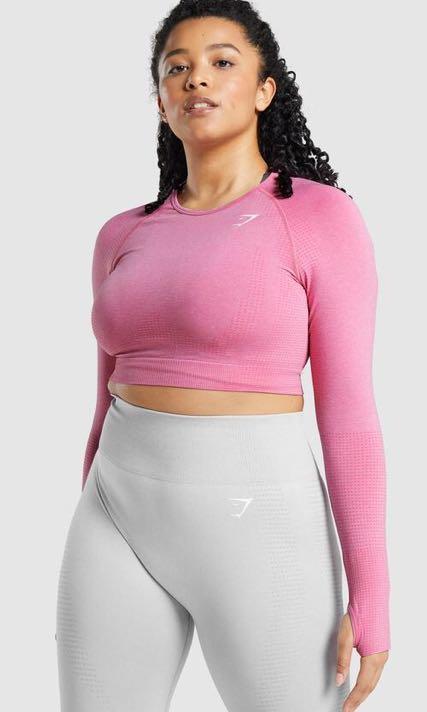 Gymshark VITAL SEAMLESS 2.0 LONG SLEEVE CROP TOP, Women's Fashion,  Activewear on Carousell