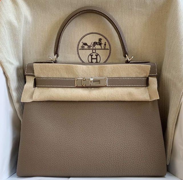Hermes Kelly 25 Etoupe GHW Brand new!, Luxury, Bags & Wallets on Carousell