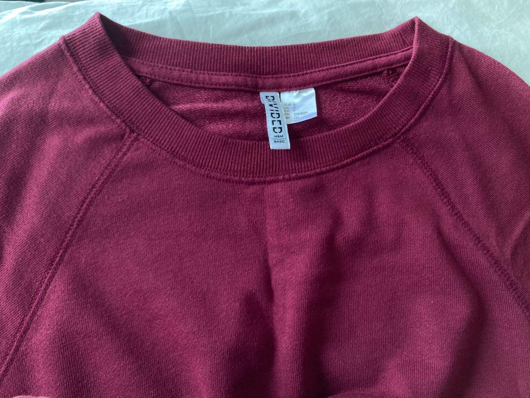 H&m burgundy sweatshirt clearance