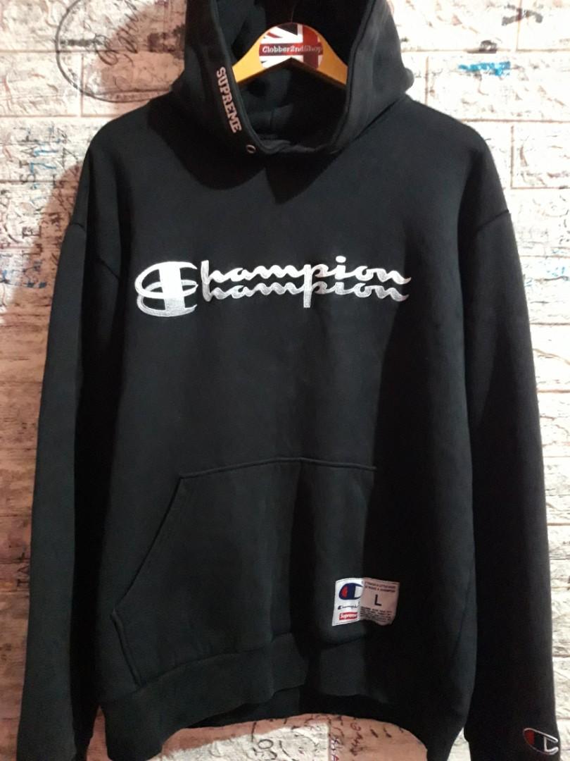 Harga hoodie supreme hotsell x champion original