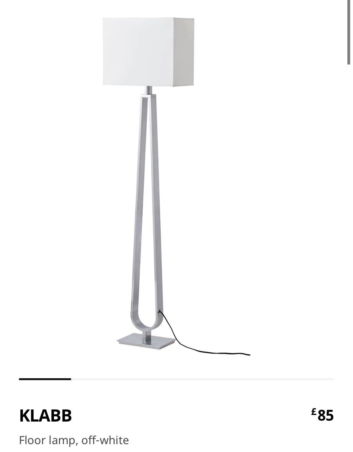 Ikea Klabb Floor Lamp, Furniture & Home Living, Lighting & Fans