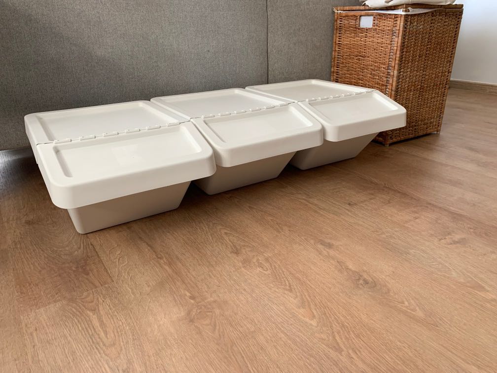 IKEA Sortera storage boxes with lid, Furniture & Home Living, Home