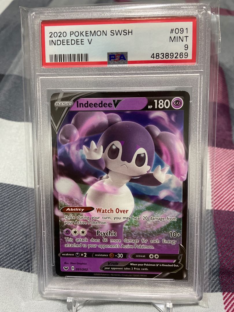 Indeedee V 91/202 NM in Portuguese Sword & Shield Pokémon TCG