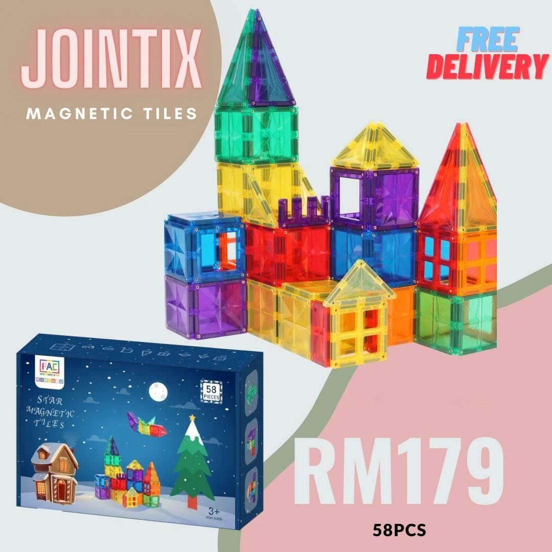Jointix / Magnetic Tiles / Blocks / Toys / Mainan, Hobbies & Toys, Toys &  Games on Carousell