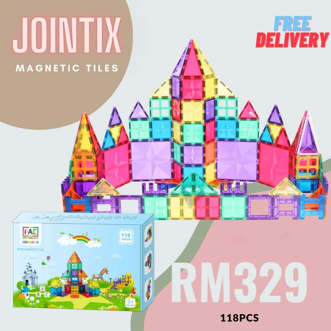 Jointix / Magnetic Tiles / Blocks / Toys / Mainan, Hobbies & Toys, Toys &  Games on Carousell