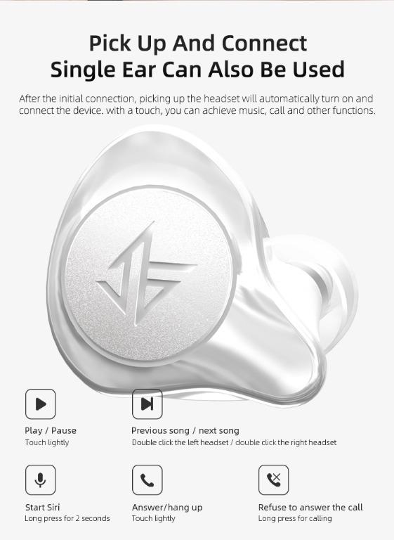 Kz S2 TWS audiophile wireless earbud True Wireless 1DD 1BA BT 5.0