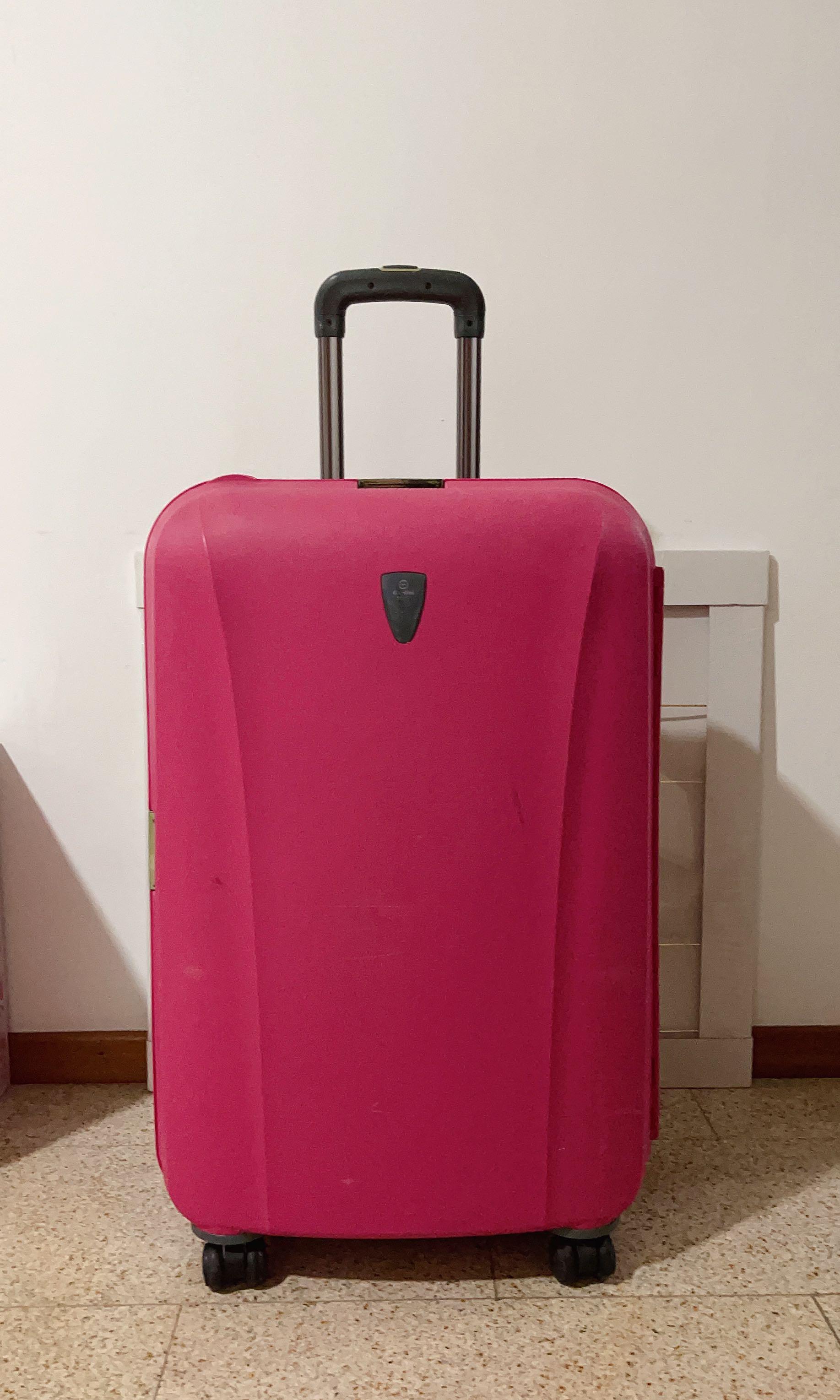 Hot pink suitcase best sale