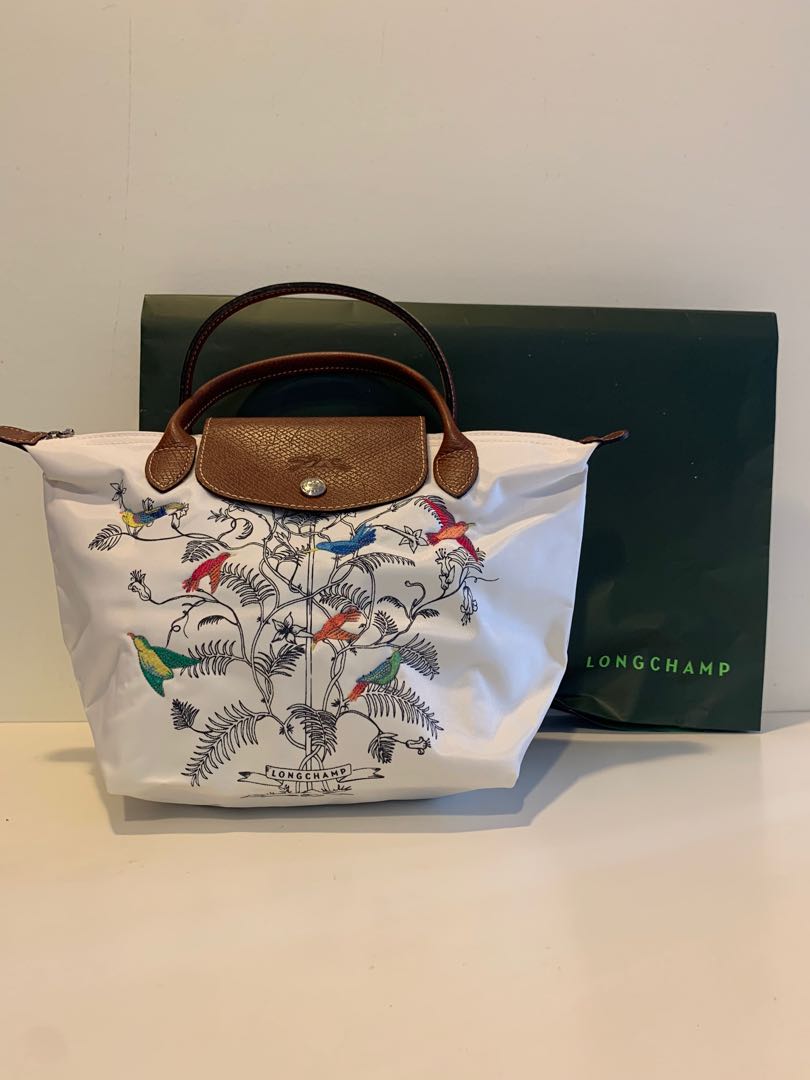 longchamp embroidered birds