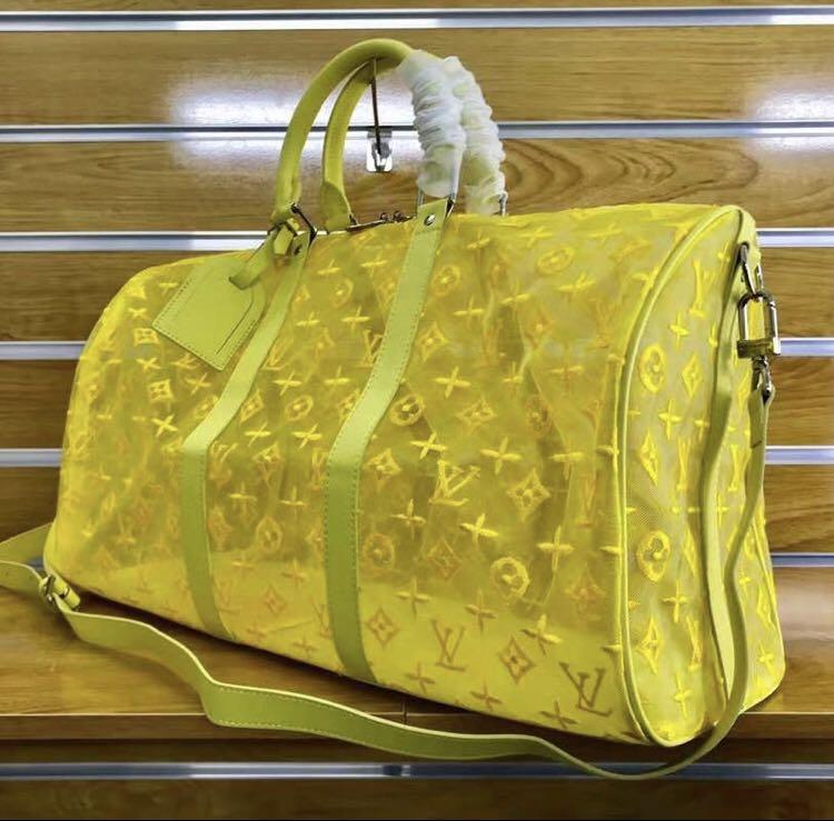 Louis Vuitton Keepall Bandoulière Monogram 50 Yellow Mesh Weekend