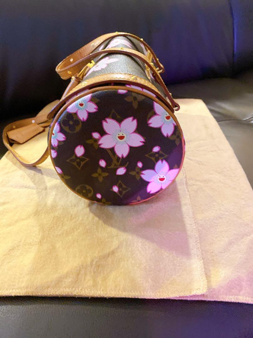 A SET OF TWO: A LIMITED EDITION CHERRY BLOSSOM MONOGRAM PAPILLON BAG BY  TAKASHI MURAKAMI AND A LIMITED EDITION CHERRY BLOSSOM MONOGRAM POCHETTE BY  TAKASHI MURAKAMI, LOUIS VUITTON, 2003