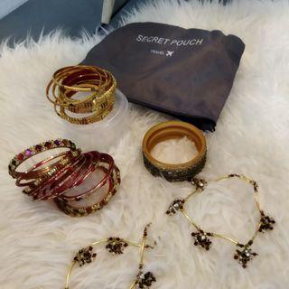 Lumsum Indian traditional Bracelet accecories + pair gelang kaki original from India ( rm25 only for all item)
