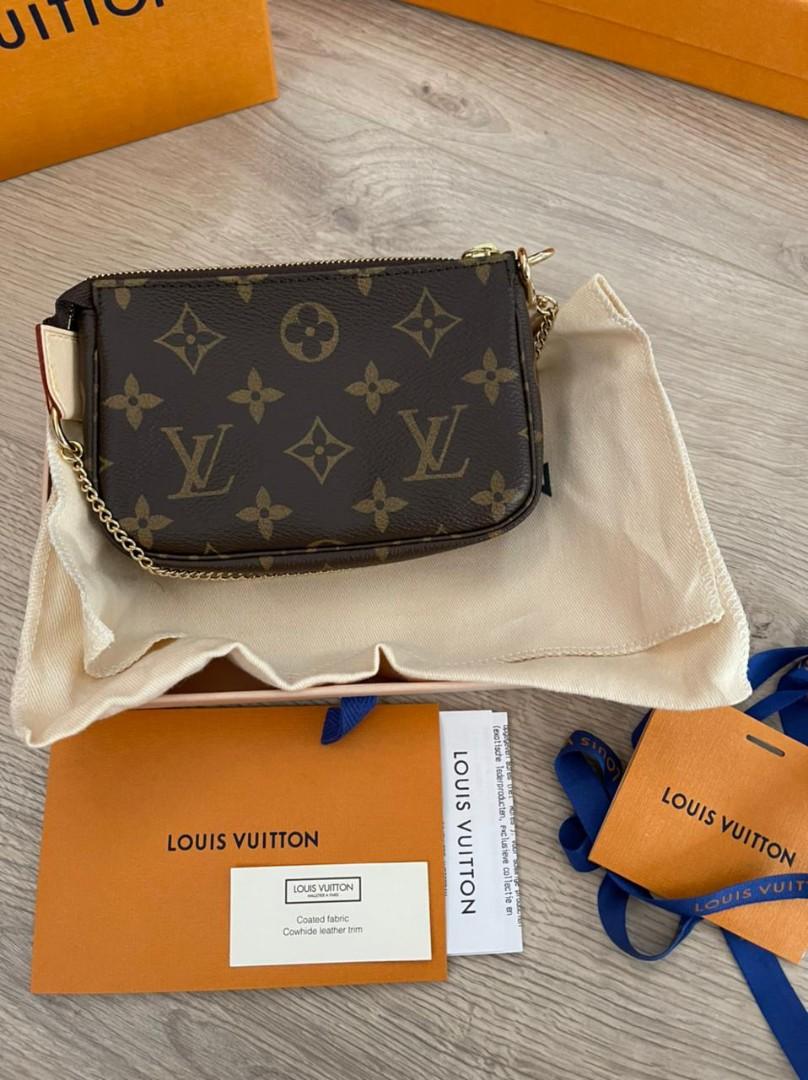 LV Mini Pochette Monogram 2021 Complete set box db tag ribbon and Ori  receipt 05/2021, Barang Mewah, Tas \u0026 Dompet di Carousell