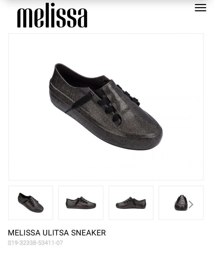 Melissa Ulitsa Sneaker in Glitter Black