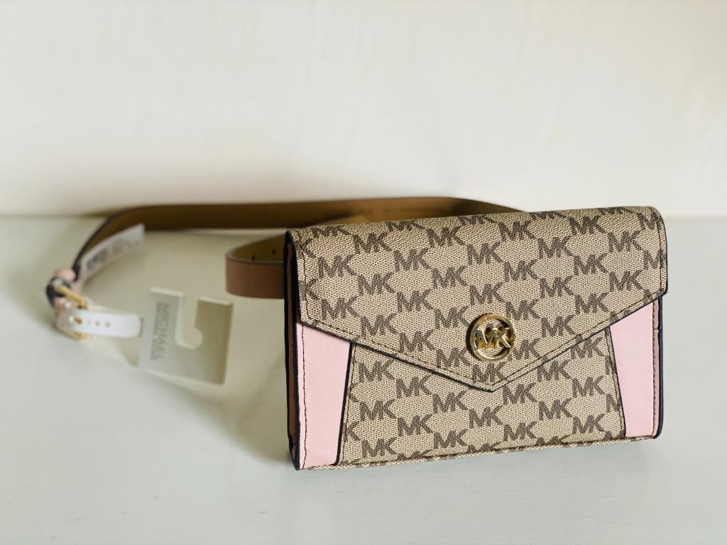  Michael Kors Fanny Pack Vanilla/Pink/Gold (M)