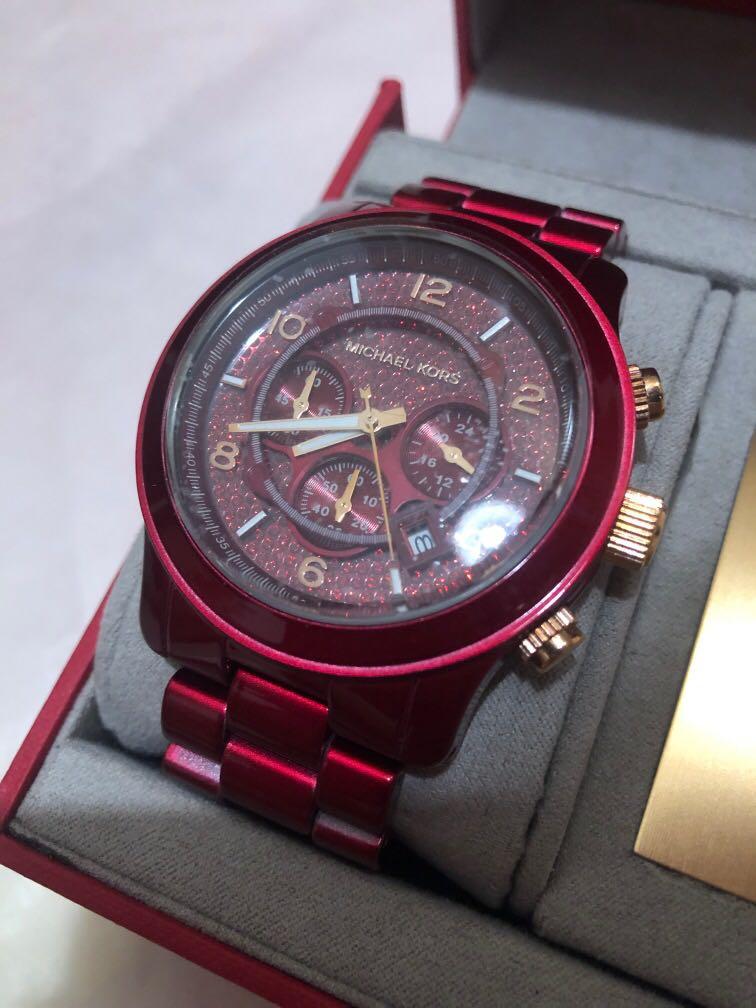 Michael kors red watch limited edition store