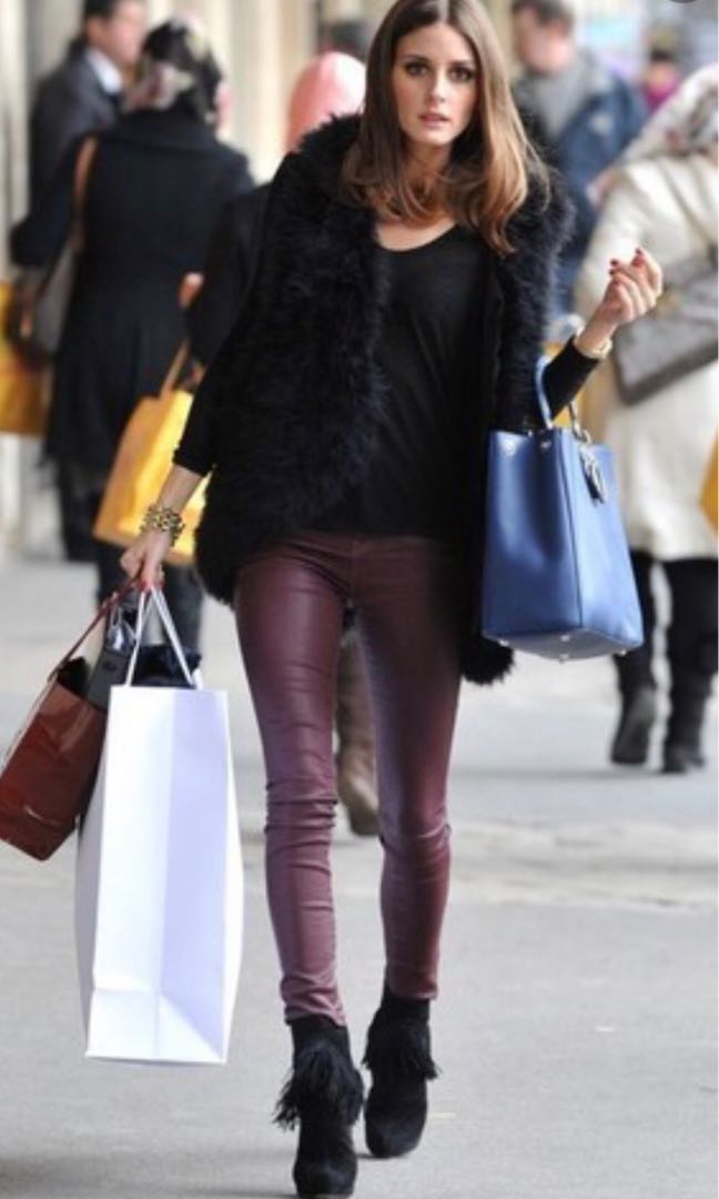 Burgundy Leather Pants | ShopStyle