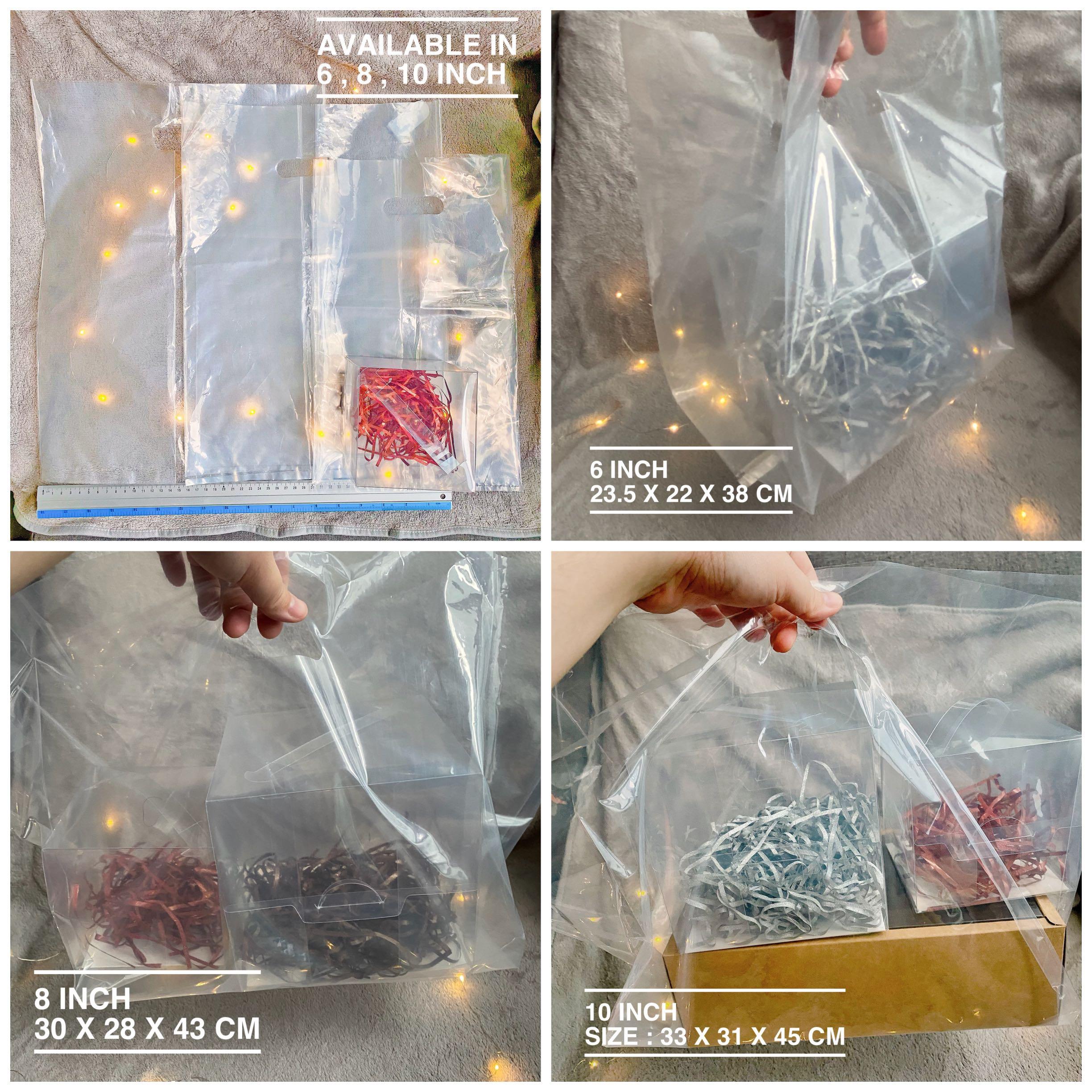 Big transparent plastic discount bags