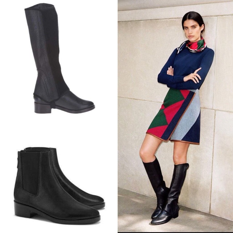 Tory burch milburn leather top riding boot