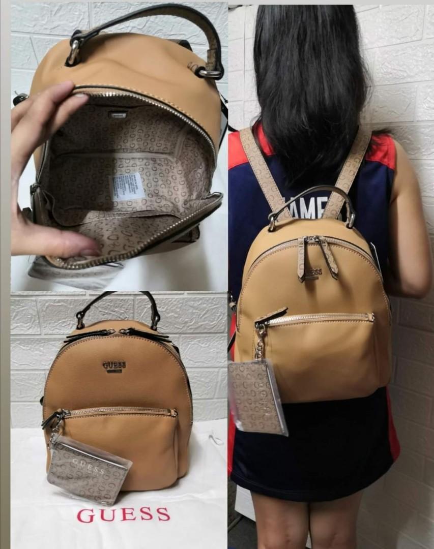 ORIGINAL GUESS TURLEY BACKPACK MOCHA with CARD HOLDER