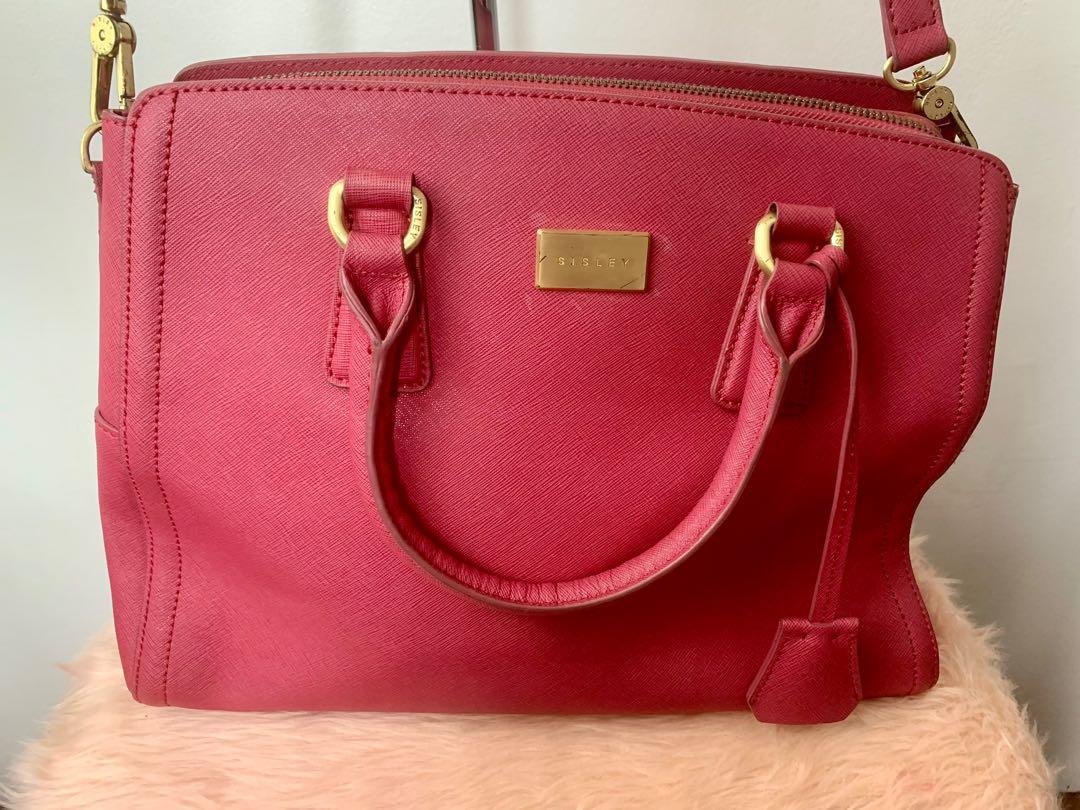 Original Pink Sisley 2 Wag Bag (Category: Cross-body Bags) located in Quezon City. Submitted by skinguru (Listing ID 1095448524, Image 3). Description: Original Pink Sisley 2 Way Bag ✅ 2 way Bag (handbag/Sling) ✅ with signs of usage as seen sa pic ✅ rubber linings instact ✅ no cracks .