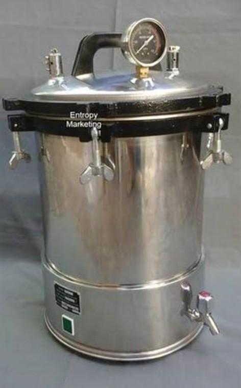 Portable Autoclave Sterilizer 18L (Category: Other Assistive Aids) located in Marikina City. Submitted by entropymarketing (Listing ID 1095478058, Image 1). Description: Entropy Marketing sells Medical Supplies Portable Steam Sterilizer/AutoClave 18.0 Liters with drainage brandnew PHP 18495 Features: * Fully stainless steel structure * Double scale indication pressure gauge * Electric heated * Easy to operate safe and reliable Volume of the steri