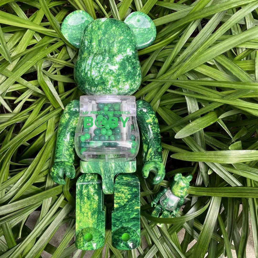 [Pre-Order] BE@RBRICK x My First Baby 100%+400% set Forest green bearbrick  first b@by