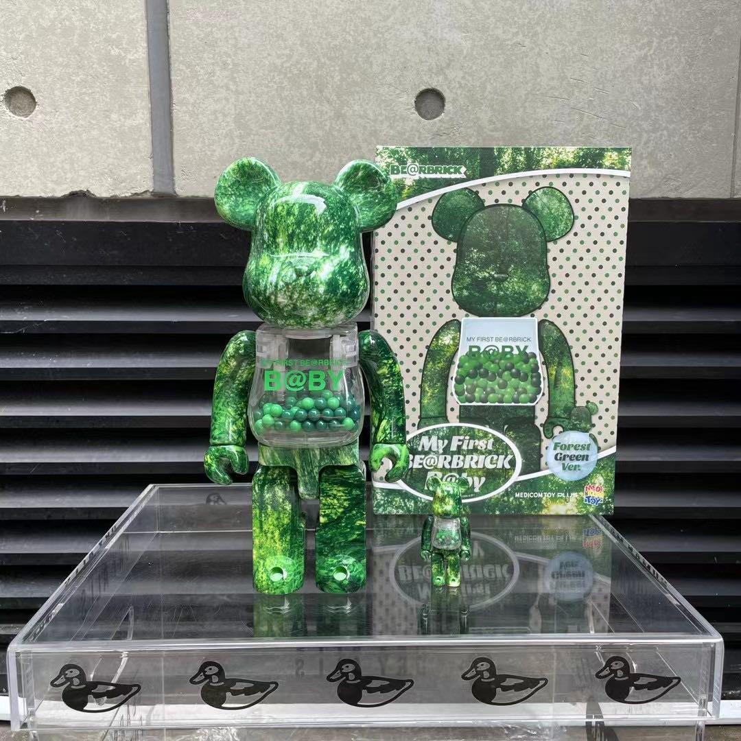 Pre-Order] BE@RBRICK x My First Baby 100%+400% set Forest green 