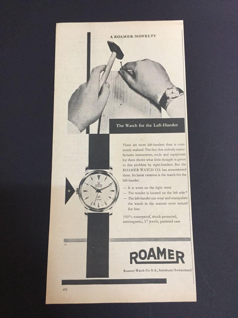 Roamer sales watches 1960