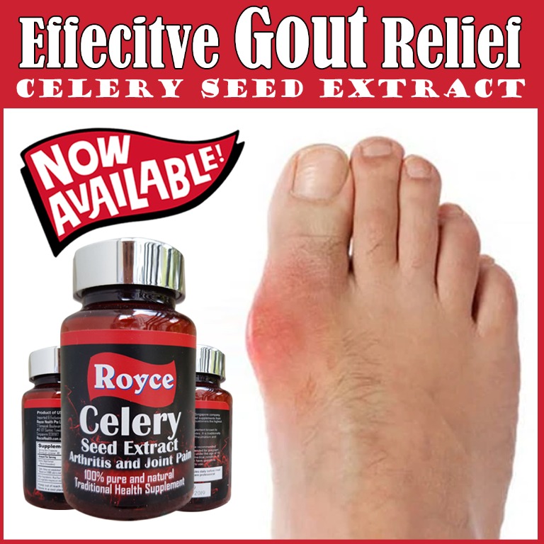 Royce Celery Seed Extract for Gout Relief purge unwanted Uric acid